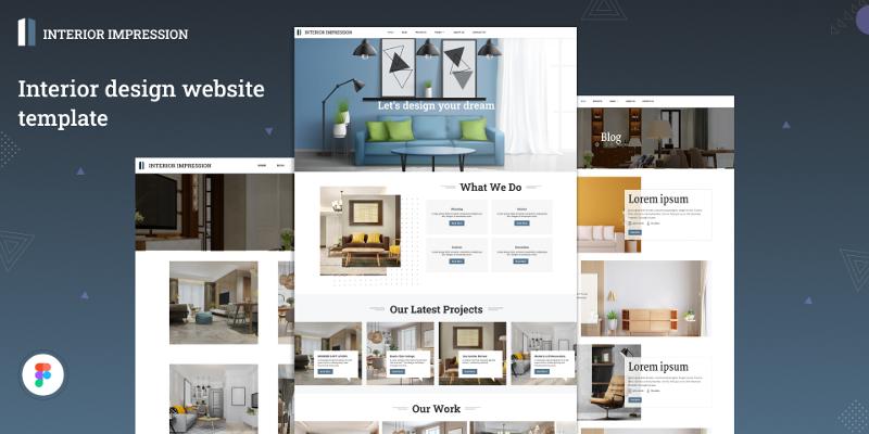 Interior design website template